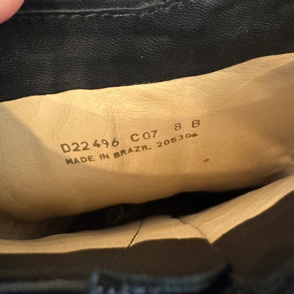 Cole Haan Black Leather Mid-Calf Square-Toe Boots - Picture 5 of 9